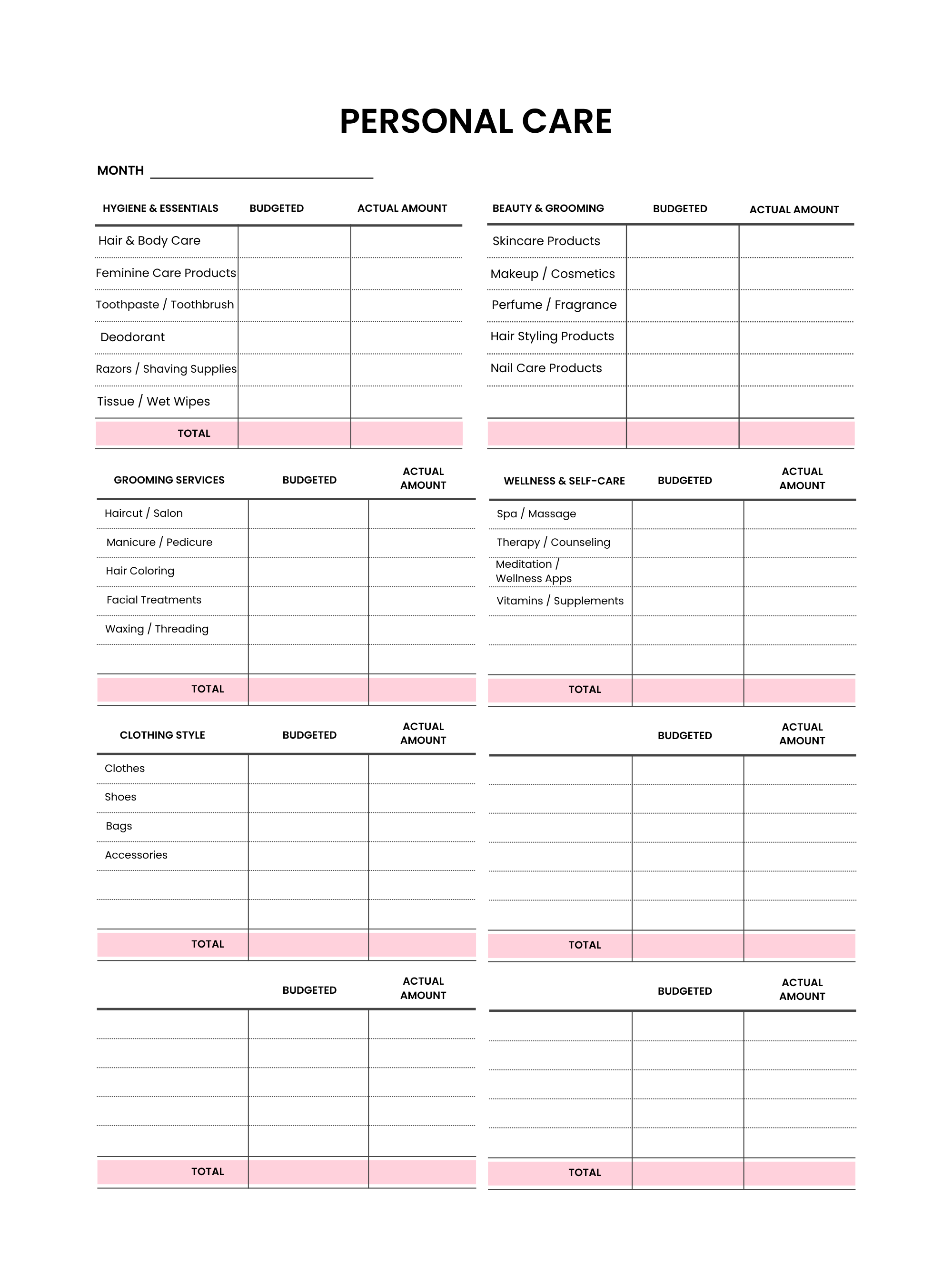 Softcover Daily and Monthly Expense Tracker