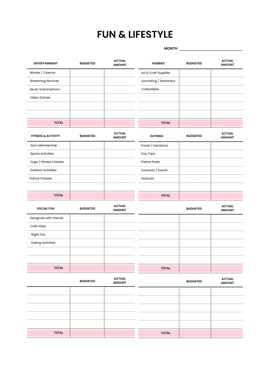 Softcover Daily and Monthly Expense Tracker