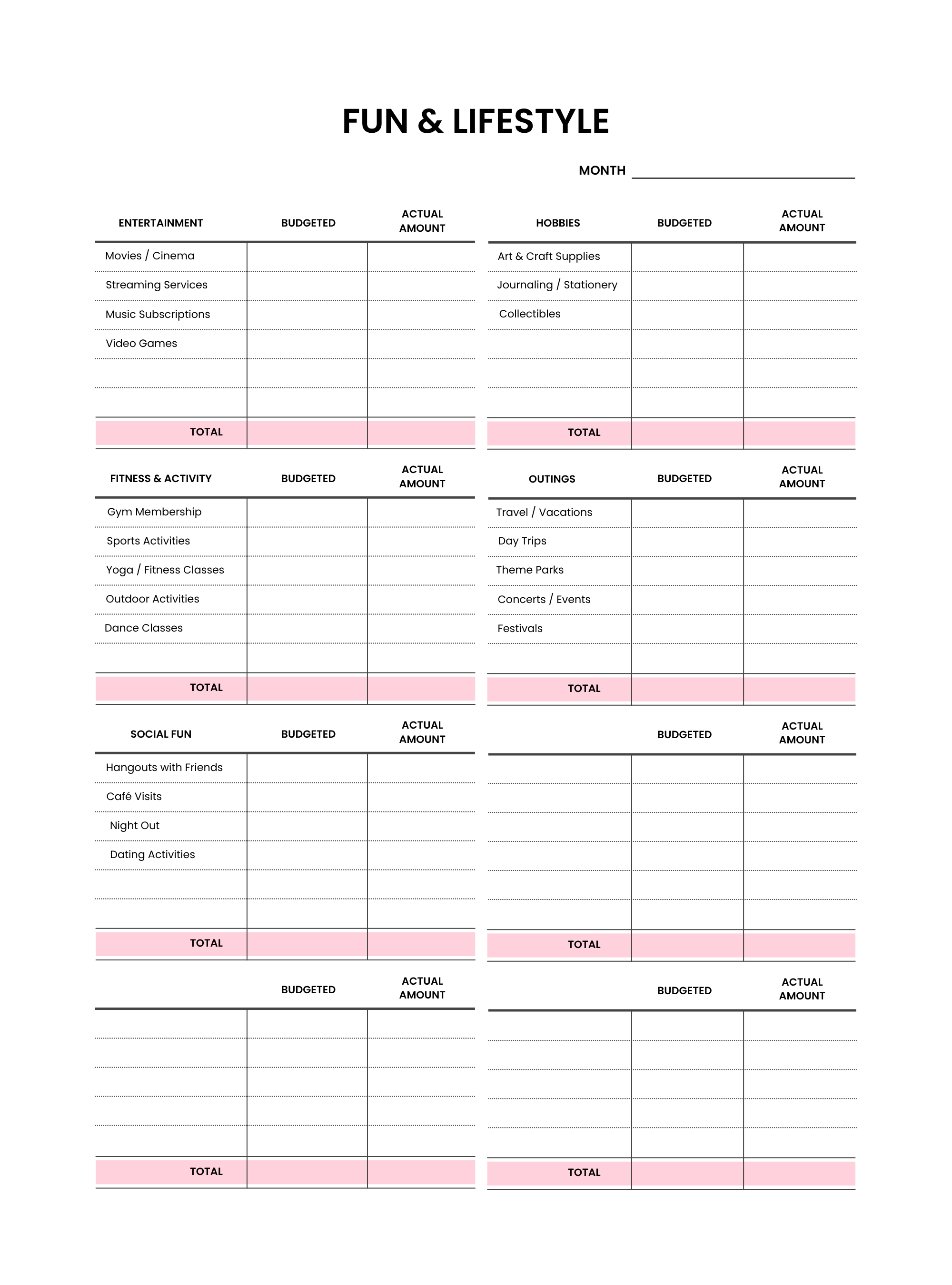 Softcover Daily and Monthly Expense Tracker