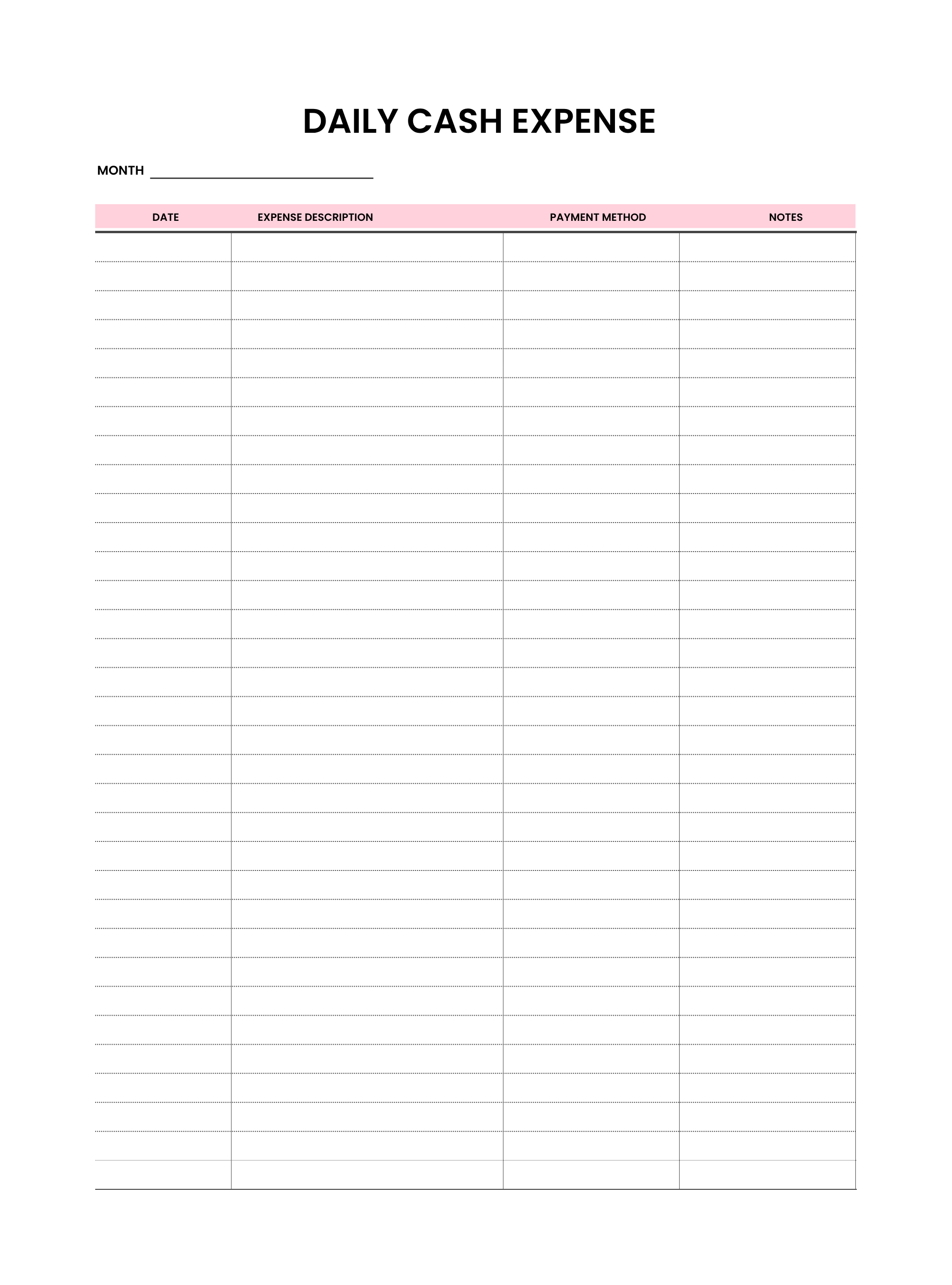 Softcover Daily and Monthly Expense Tracker
