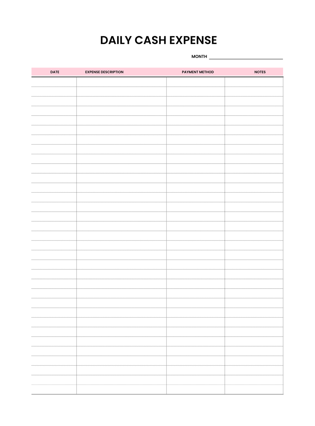 Softcover Daily and Monthly Expense Tracker