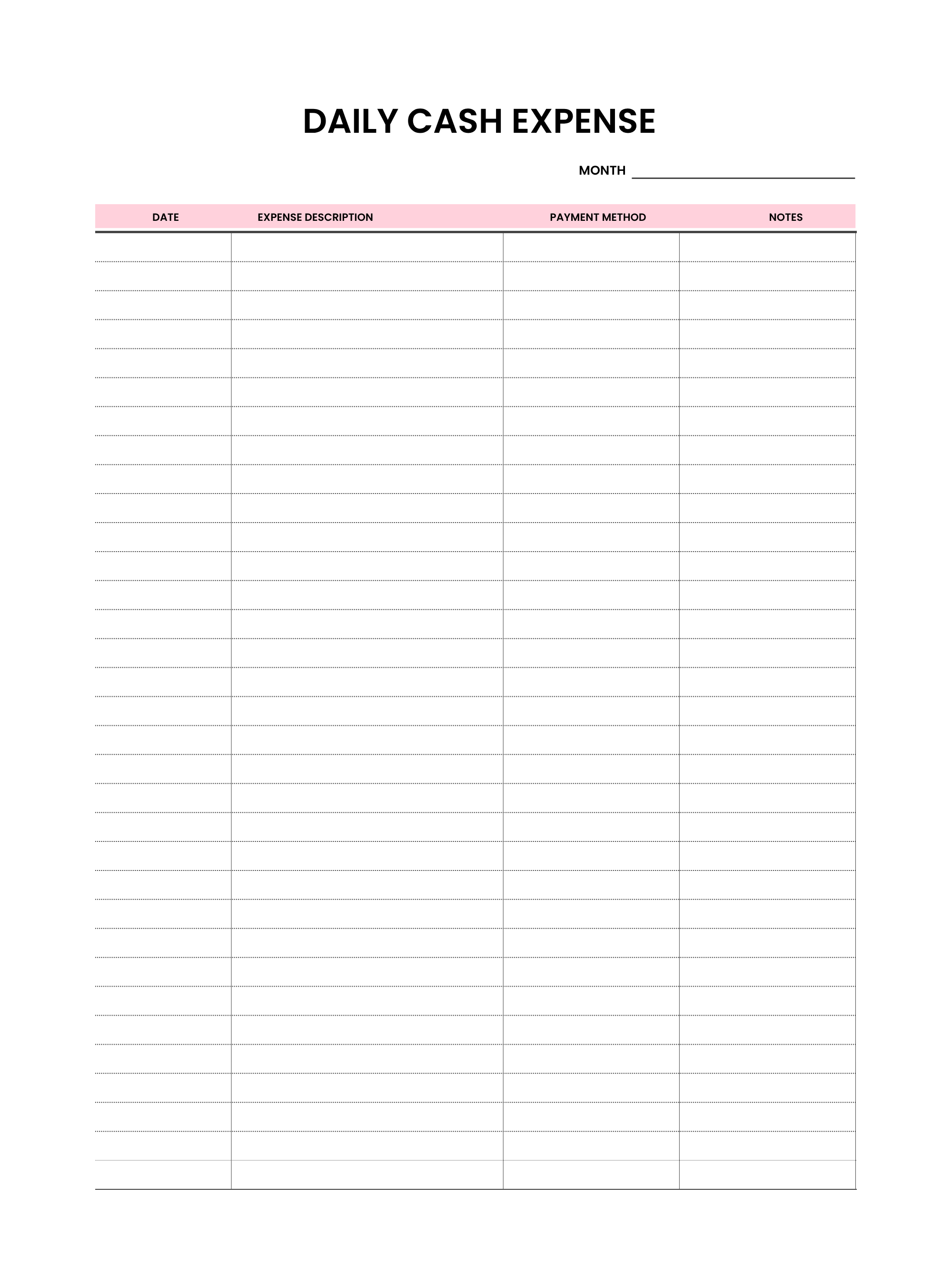 Softcover Daily and Monthly Expense Tracker