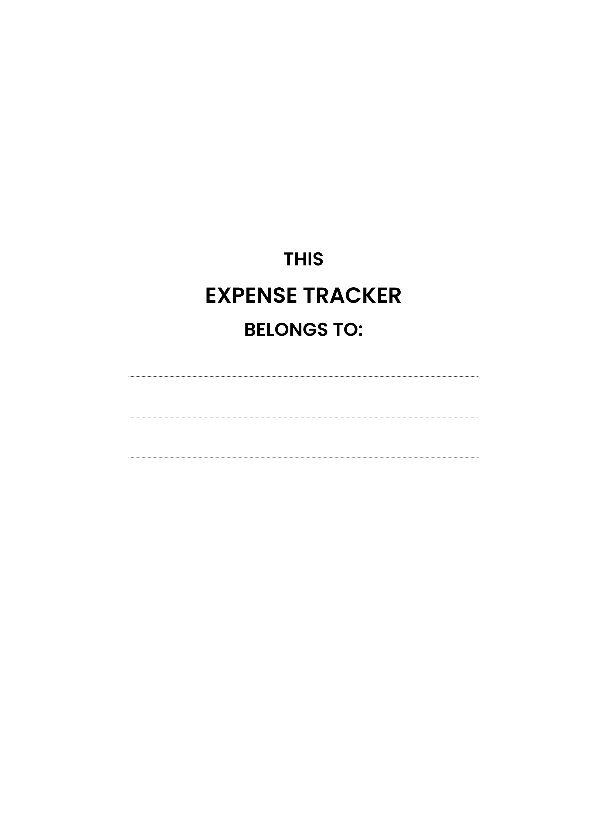 Softcover Daily and Monthly Expense Tracker